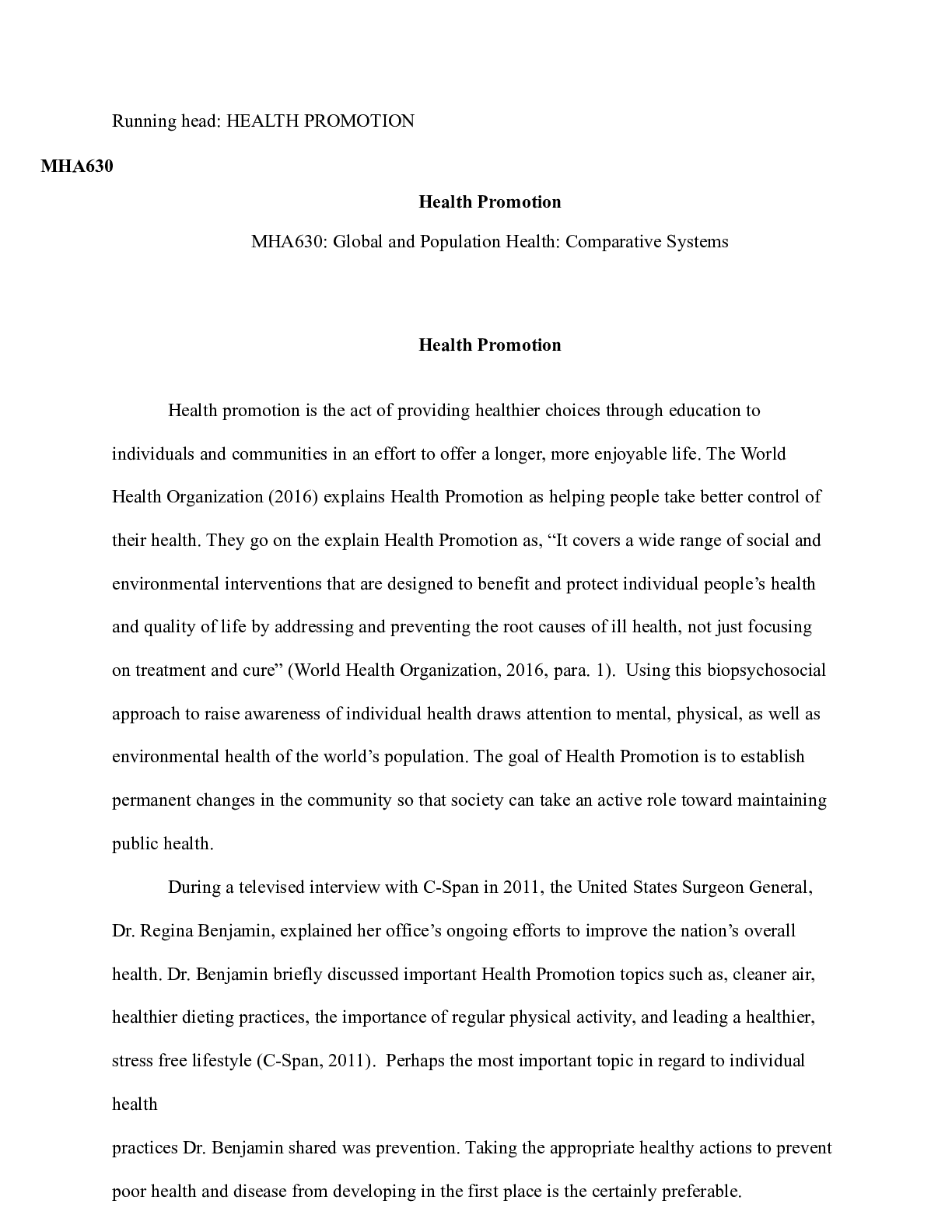 Preview image of MHA630 Week 2 Assignment.docx document